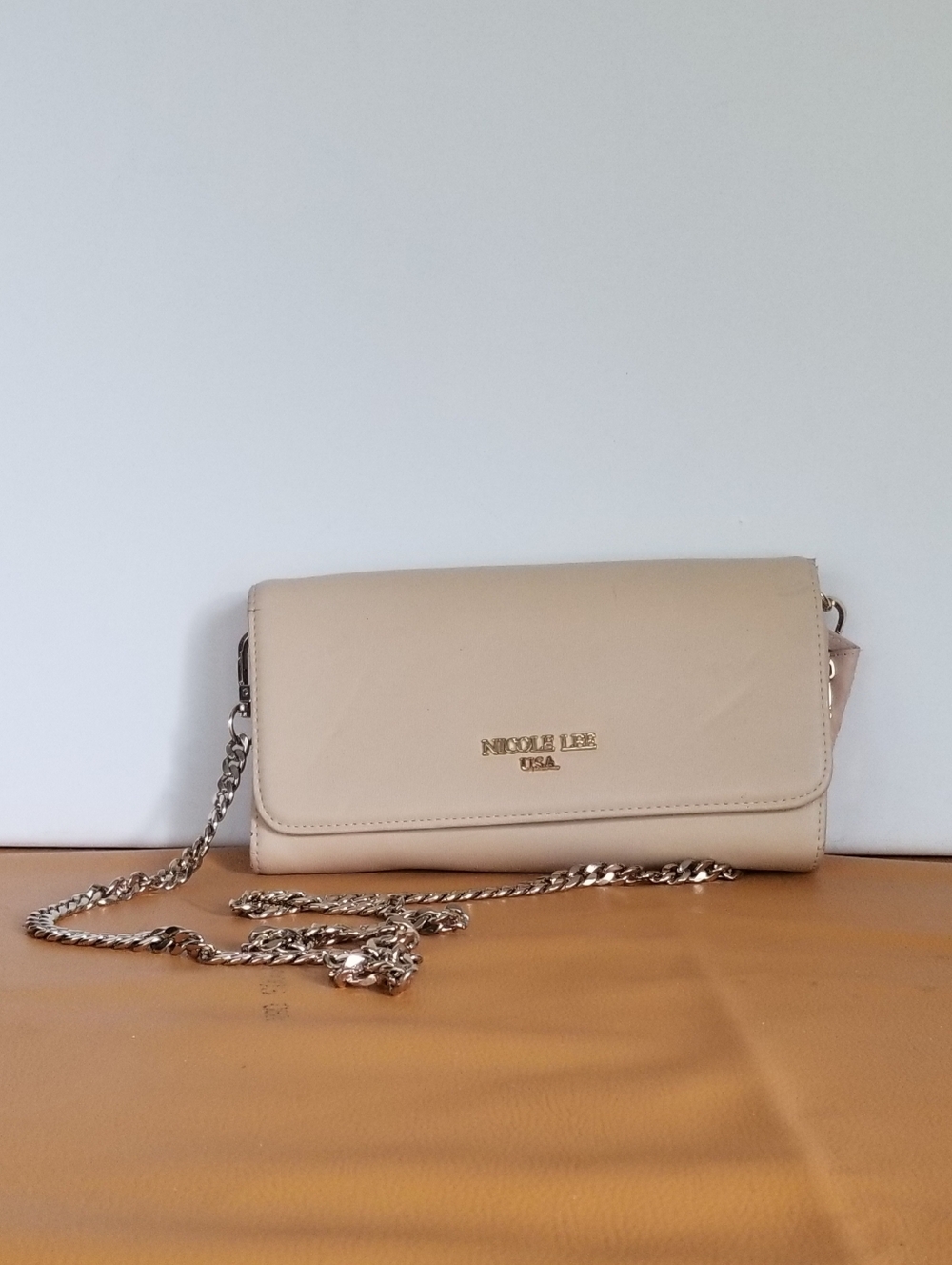 Nicole Lee Tan Small Crossbody Bag With Chain